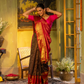 Pure Handloom Korvai Saree | Teal Blue and Golden Yellow