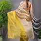 Tissue Silk Saree With Golden Yellow - 007