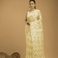 Pale Yellow Cotton Silk Jamdani Saree - 021