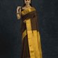 Pure Handloom Korvai Saree | Lakshadeepam | Olive Green