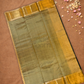 Pure Handloom Korvai Saree | Dark Green