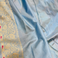 Pure Banarasi Exclusive Ektara Kora JAMDANI Tilfi saree | Slate Grey