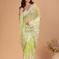 Organza Embroidery Saree With Pastel Green - 114
