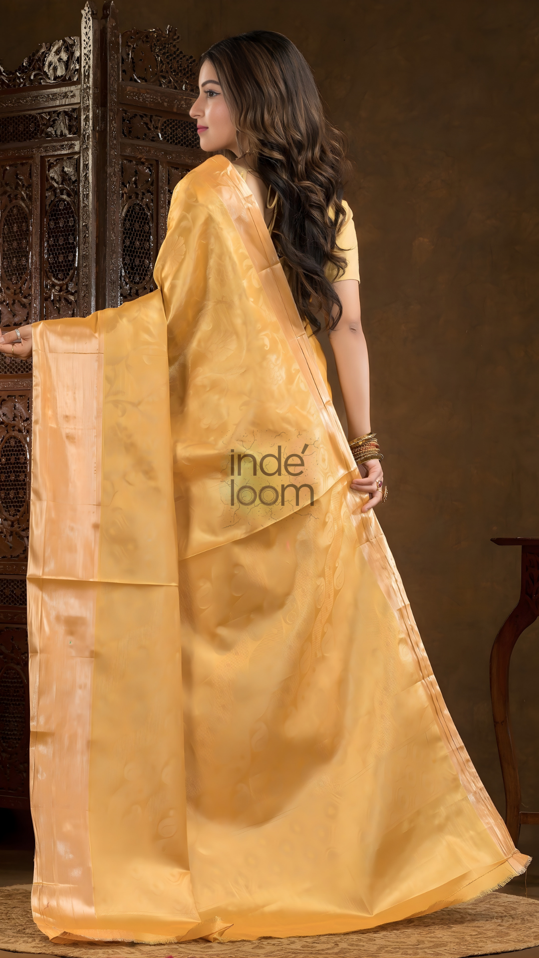 Mustard Yellow Cotton Silk Saree - 004