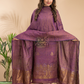 Bright Pink Organic Linen 2-Piece Set Kurti & Dupatta (UNSTITCHED) - 010