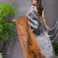 Tissue Silk Saree With Charcoal Grey- 016