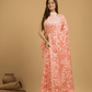 Coral Pink Cotton Silk Jamdani Saree - 030 - indeloom
