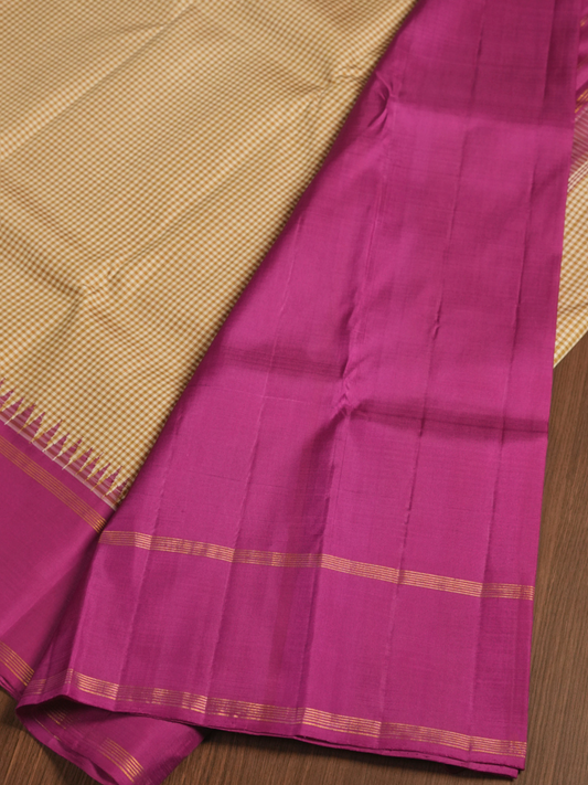 Silk Mark Certified Handloom Kanjivaram Silk Saree  |  Deep Pink