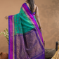 Sky Blue Purple Border Pure Handloom Korvai Silk Cotton Saree In-184