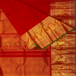 Handwoven Pure Gadwal Silk Saree  | Red
