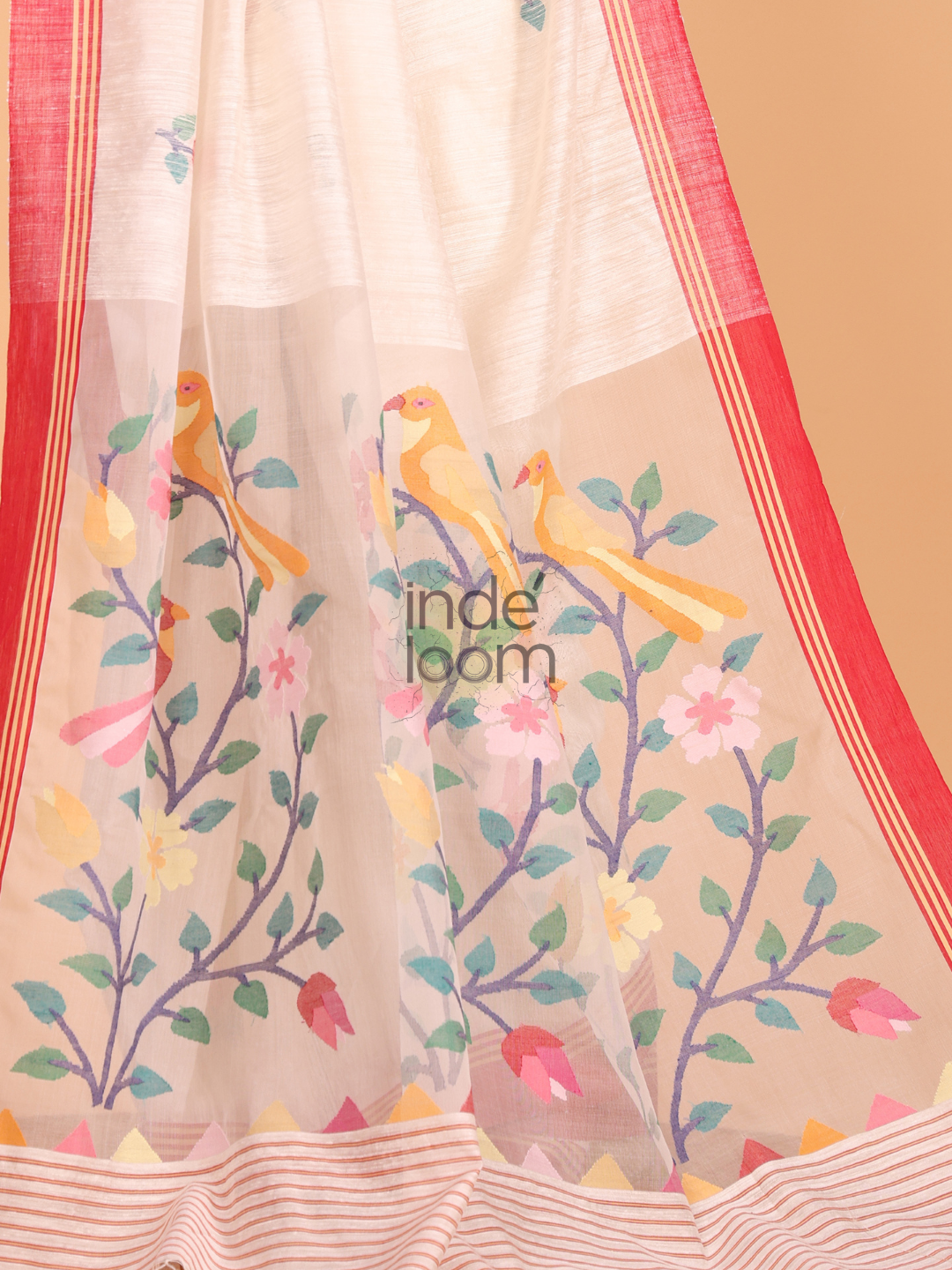 Matka Silk Saree With Pearl White - 141