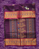 Kanchi Cotton|Purple & Pink