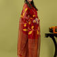 Handwoven Jamdani Silk Cotton Unstitched 2-piece Kurti | Deep Red