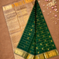 Pure Handloom Korvai Saree | Pine Green