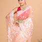 Organza Embroidery Saree With Blush Pink - 115