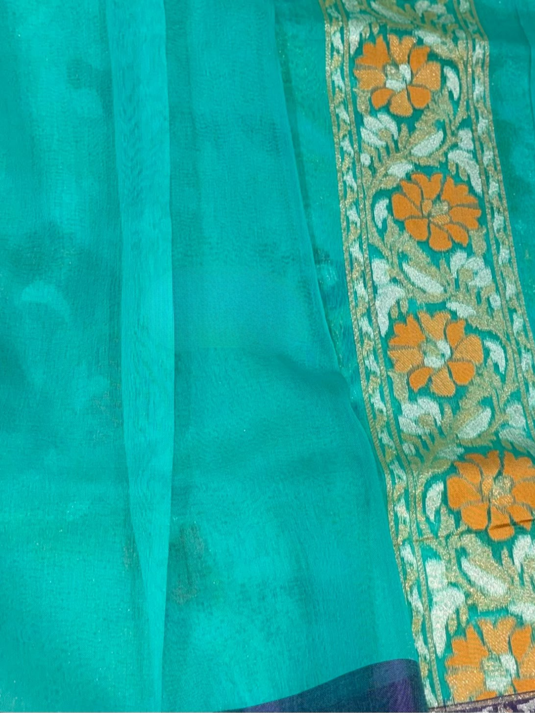 Pure Banarasi Exclusive Ektara Kora JAMDANI Tilfi saree | Sky Blue