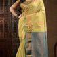 Olive Green Cotton Silk Saree - 005