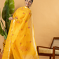 Classic Kota Doria Cotton Unstitched 2-Piece Kurti | Marigold Yellow