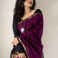 Maheshwari Silk Cotton Saree – Festive Elegance | Deep Purple
