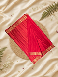 Mysore Silk Saree With Dark Red