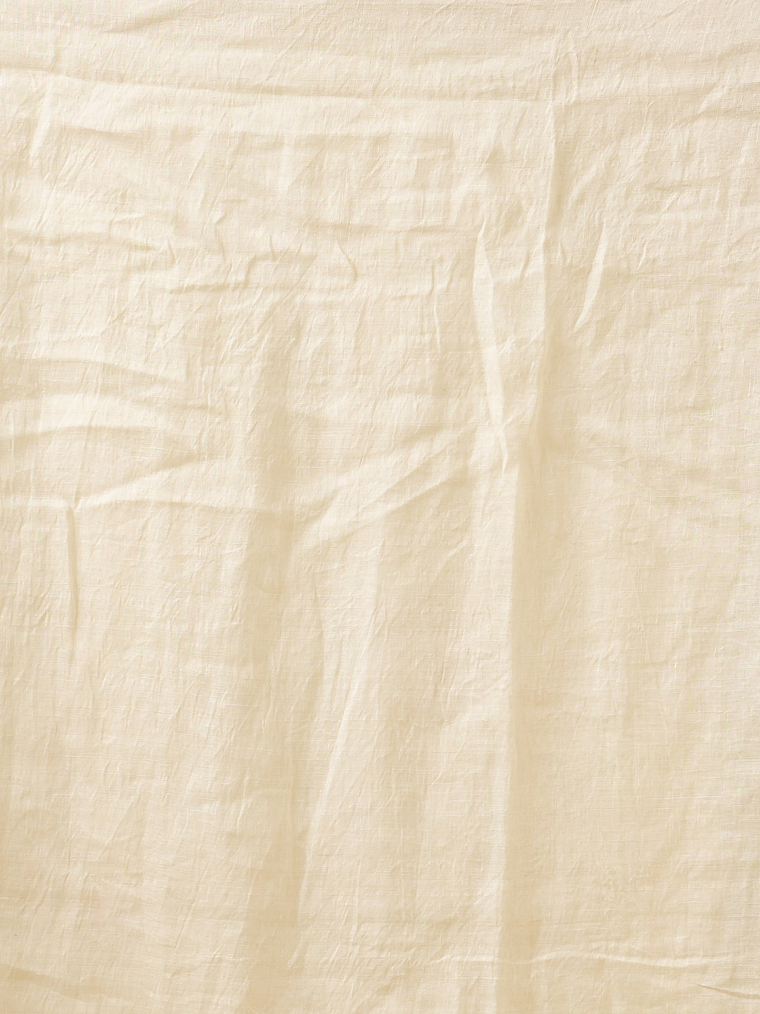 Pure Handloom Linen Saree | Shell White  and White  | Half and Half style with Contrast Border