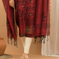 Handloom Jamdani Unstitched 2-Piece Kurti  |  Maroon