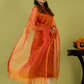 Handwoven Jamdani Muslin Unstitched 2-piece Kurti | Burnt Orange