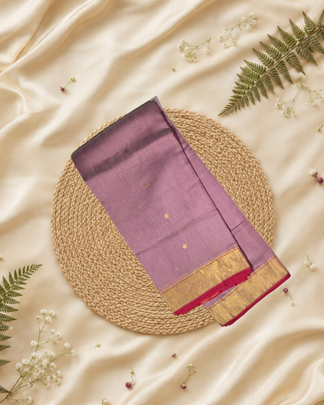 Handloom Chanderi Silk Cotton Saree  |  rose pink