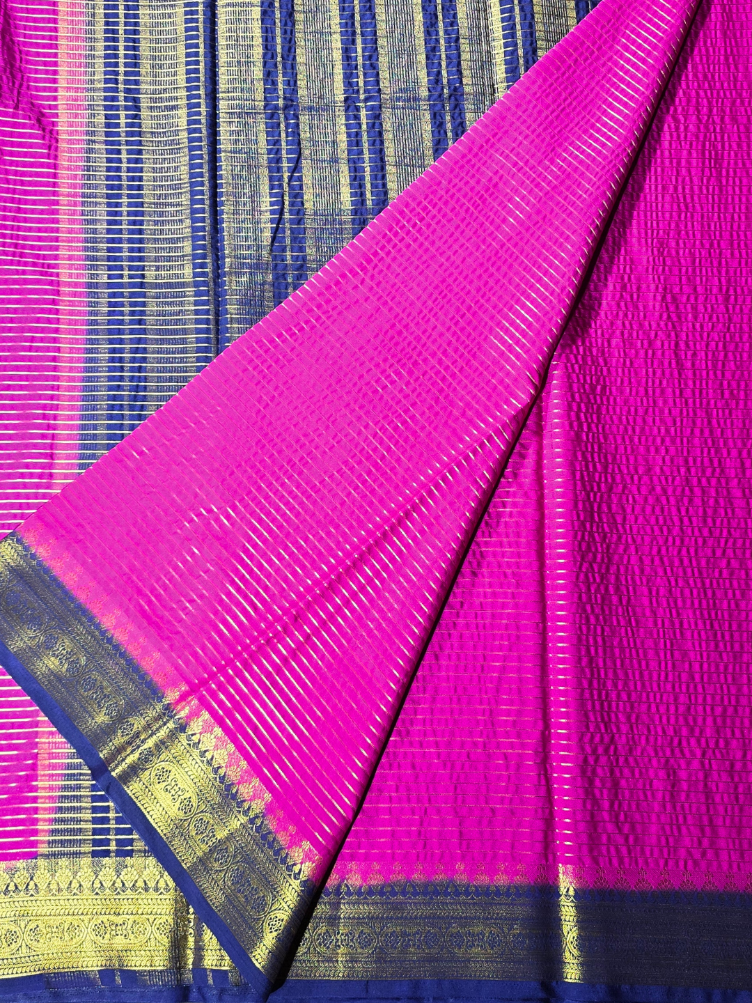 Classic Mysore Silk Saree  |  Rani Pink