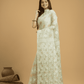 Light Green Jamdani Saree - 052 - indeloom