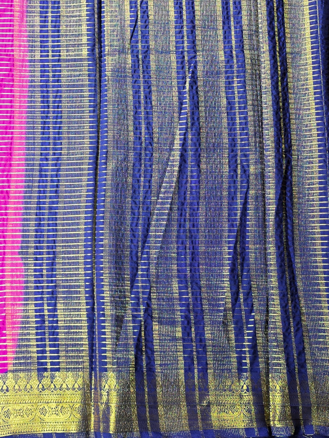 Classic Mysore Silk Saree  |  Rani Pink