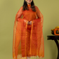 Handwoven Jamdani Muslin Unstitched 2-piece Kurti | Burnt Orange
