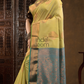 Olive Green Cotton Silk Saree - 005