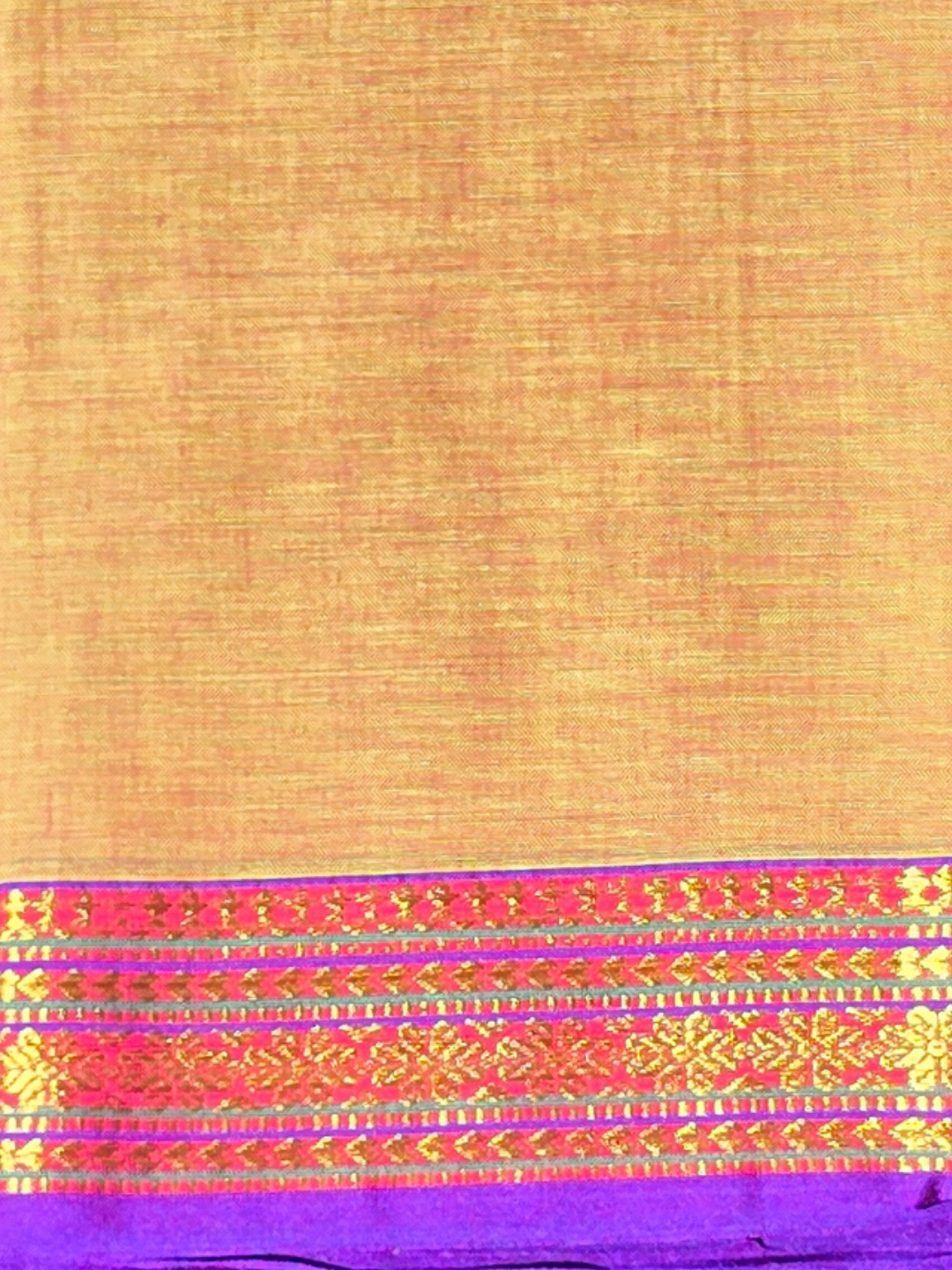 Narayanpet Cotton Saree - Yellow