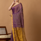 Pure Handloom Silk Tissue Linen Saree | Mauve Purple