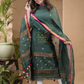 Pine Green Pure Linen Suit 2-Piece Set Kurti & Dupatta (UNSTITCHED) -0631