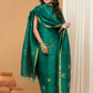 Bottle Green color Jamdani 2-Piece Set Kurti & Dupatta (UNSTITCHED) - 147