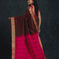 Pure Handloom Korvai Saree | Classic Korvai | Red and Brown