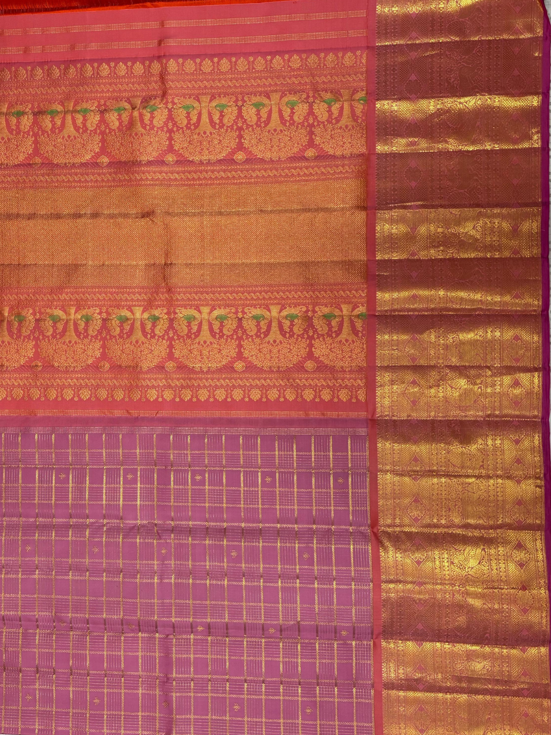 Handwoven Pure Gadwal Silk Saree  | Magenta Pink