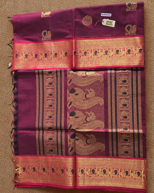 Kanchi Cotton|Magenta & Rani Pink