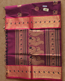 Kanchi Cotton|Magenta & Rani Pink
