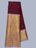Handwoven Pure Gadwal Silk Saree  |  Berry Pink