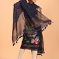 Navy Blue Linen Jamdani 2-Piece Set Kurti & Dupatta (UNSTITCHED) - 057