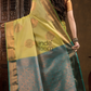 Olive Green Cotton Silk Saree - 005
