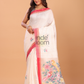 Matka Silk Saree With Pearl White - 141