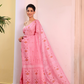 Tussar Silk Saree With Bubblegum Pink - 116