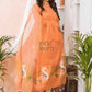 Handwoven Jamdani Muslin Unstitched 2-piece Kurti  |  Fire Orange