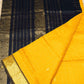 Handloom Korvai Silk Cotton Saree  |  Mustard Yellow