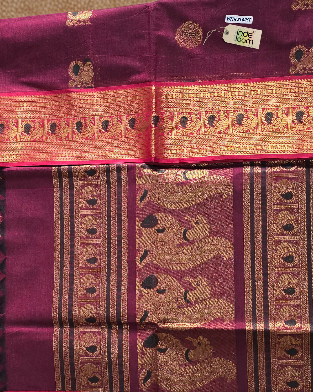 Kanchi Cotton|Magenta & Rani Pink