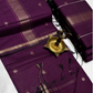 Maheshwari Silk Cotton Saree – Festive Elegance | Deep Plum